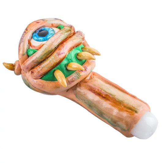 Cyclops Glass Pipe w/ Horns