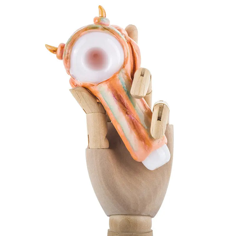 Cyclops Glass Pipe w/ Horns